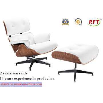 Muebles modernos de madera de cuero Eames Ocio Silla de salón (RFT-F5D)